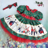 Kid Baby Girl Floral Printed Swing Christmas Dress