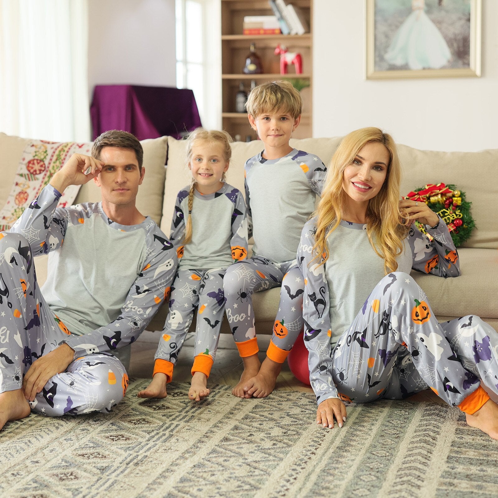 Family Matching Halloween Pajamas Set Outfits Sleepwear