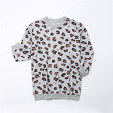 Family Matching Mother Daughter Son Long Sleeve Leopard Shirt