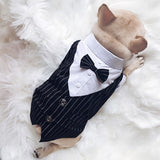 Pet Cat Clothes Wedding Suit Formal Shirt Bowtie