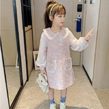 Kid Girls Spring Long-sleeved Petter Fashion Princess Dress