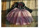 Spring Kid Baby Girl Princess Long Sleeve Polka Dot Bow Dresses
