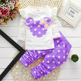 Baby Girls Sets Valentine Cute Dot Suits 2 Pcs