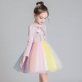 Kid Baby Girls Unicorn Party Rainbow Fancy Flower Dress