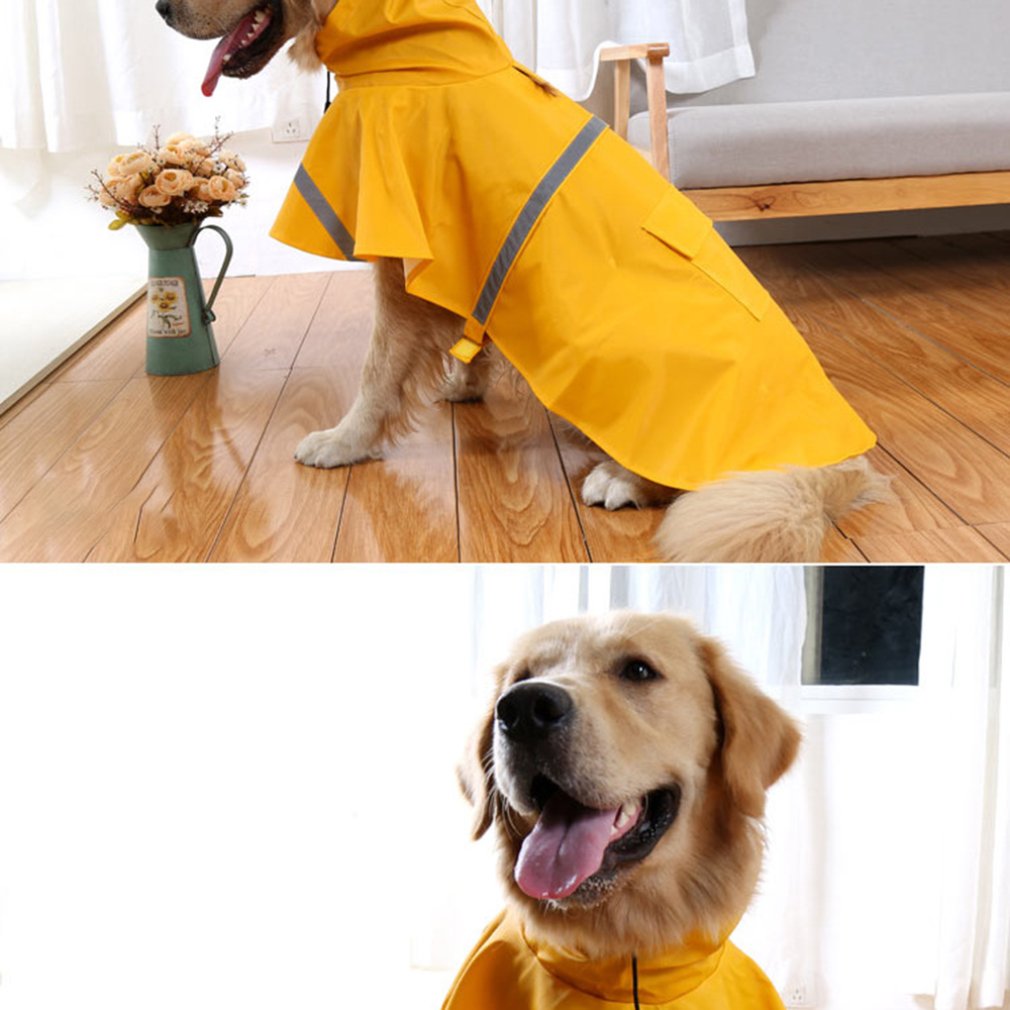 Pet Adjustable reflective waterproof coat for pet raincoats