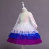 Kids Baby Girl Prom Ball Gown Lace Tulle Flower Princess Party Maxi Dress
