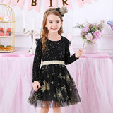 Kids Baby Girl Party Star Sequined Dress