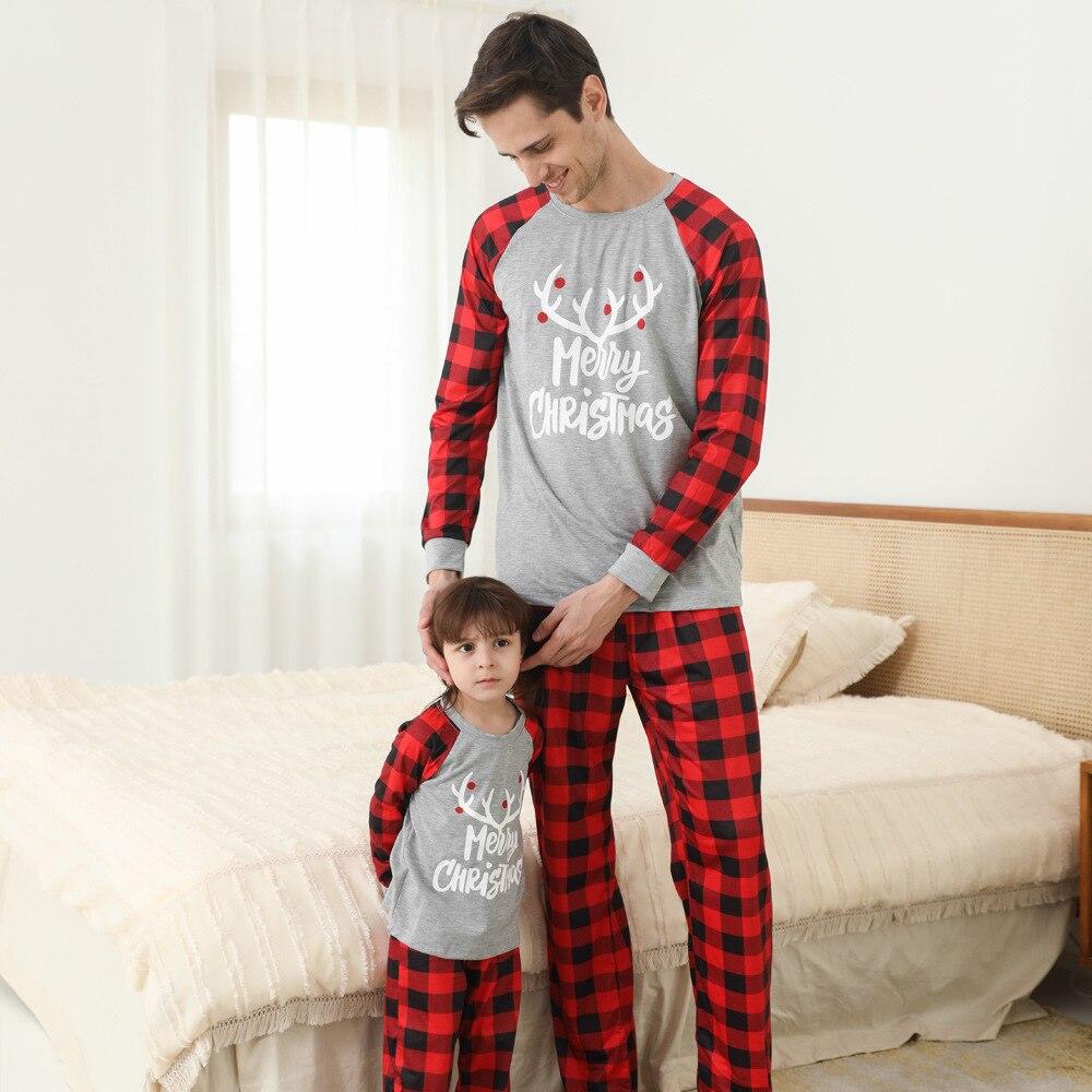 Christmas Pajamas Family Matching Outfits Father Mother Sleepwear