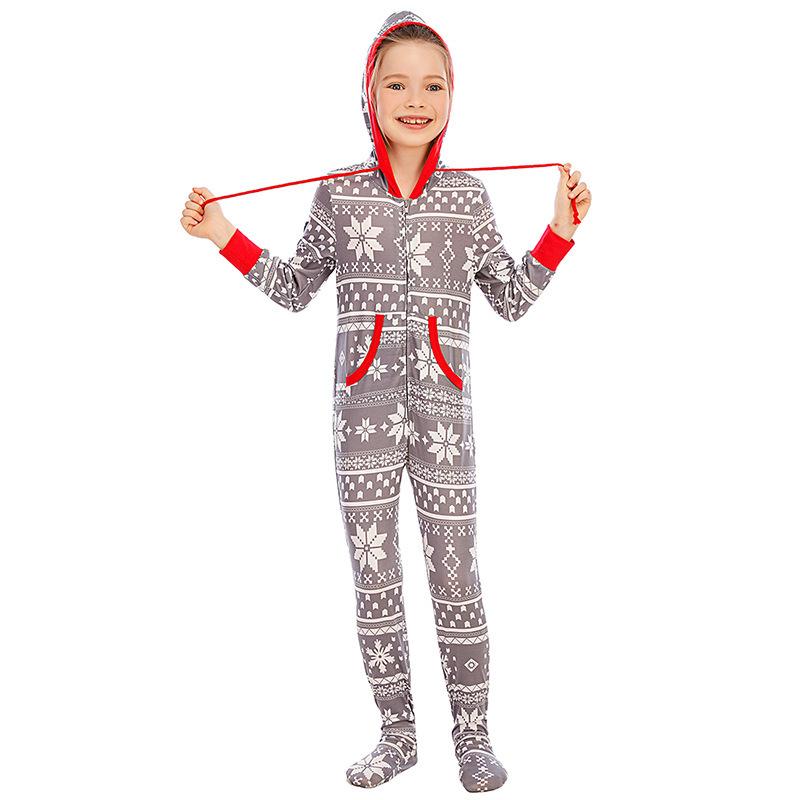 Family Matching Christmas Deer Pajamas Jumpsuits Set Family Look