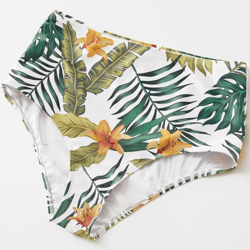 Family Swimsuits Floral and Leaf Print  Family Matching