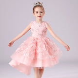Kids Girl Elegant Princess Mesh Sequined Sleeveless Dress