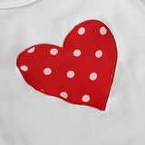 Newborn Baby Girls Set Long Sleeve Heart Print Valentine Sets 3 Pcs