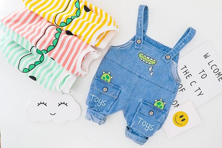 Kid Baby Girls Sets Striped Jeans 2Pcs Outfit 1-4 Years