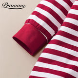 Baby Christmas Striped Jumpsuits Overalls Romper