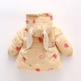 Newborn Baby Girl Clothes Print Hooded Coats
