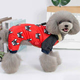 Pet Dog Clothes Fashion Printed Red Black Colors