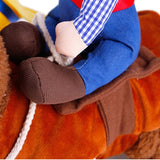 Pet Dog Clothes Cowboy Rider Style Suit For Party Halloween