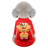Pet Cat Christmas Coat Sweater Cartoon Reindeer Costume Soft