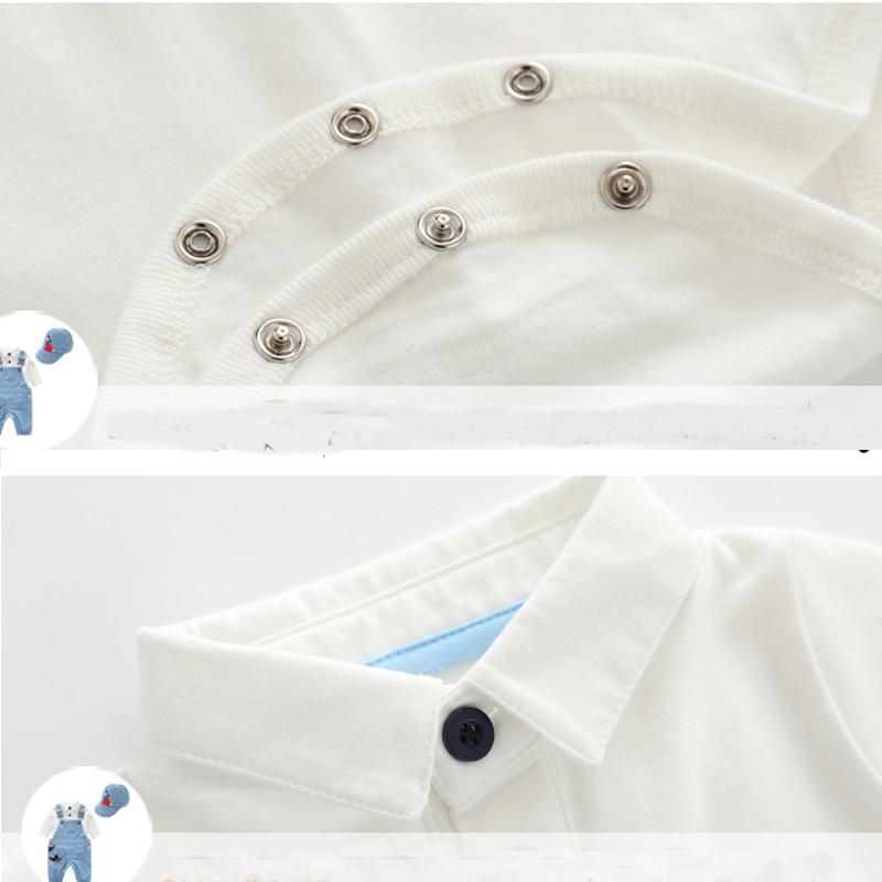 Toddler Baby Boy Hat Romper Cotton Bib Long-sleeved Jumpsuit Sets 3Pcs 0-24M