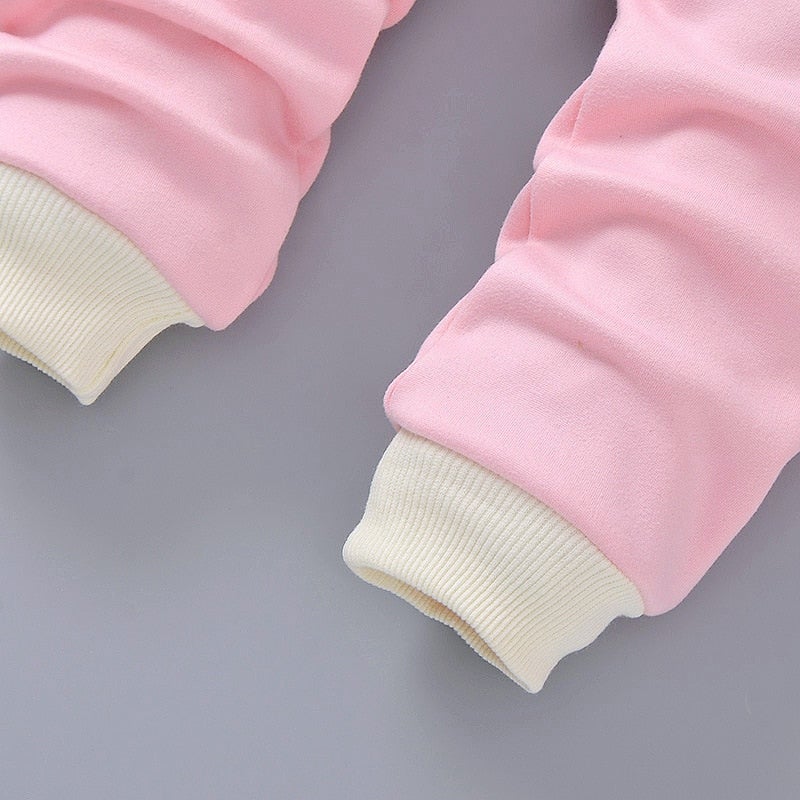 Kids Baby Girl Warm Clothes Infant Tops+Bottoms+Vest 3Pcs Sports Suit