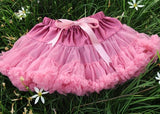 Kid Baby Girls Fluffy Chiffon Solid Colors Tutu  Dance Skirt Dress