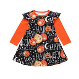 Kid Baby Girl  Cartoon Halloween Print Costume Dresses