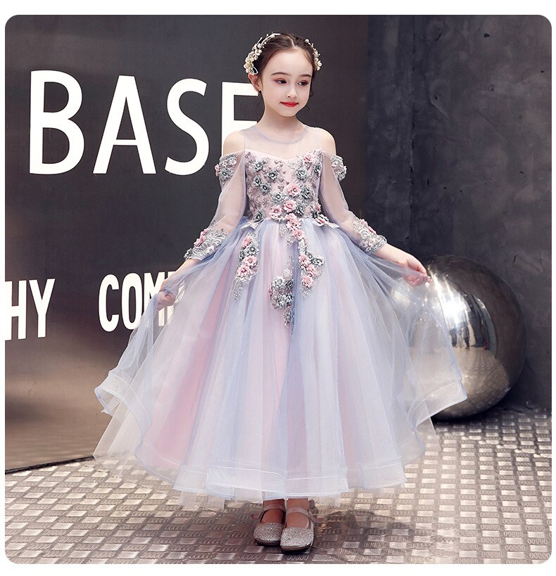 Kid Baby Girl Party Ball Gowns Pageant Wedding Dresses