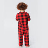Christmas Family Matching Pajamas Long Sleeve Red Plaid Sets