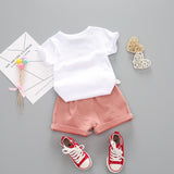 Toddler Baby Girls Short Sleeve T shirt+Shorts Outfits Kids Clothing Sets - honeylives