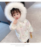 Winter Kid Baby Girls Long Parka Jacket Faux Fur Coat Snowsuit