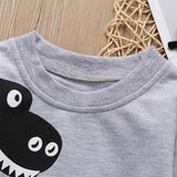 Kid Baby Boy Girl Cotton Dinosaur Print Long Sleeve  Casual  T Shirts