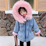 Kid Baby Girl Winter Denim Jacket Denim Coat