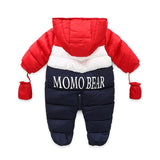 Baby Snowsuit Infant Winter Warm Liner Hooded Rompers
