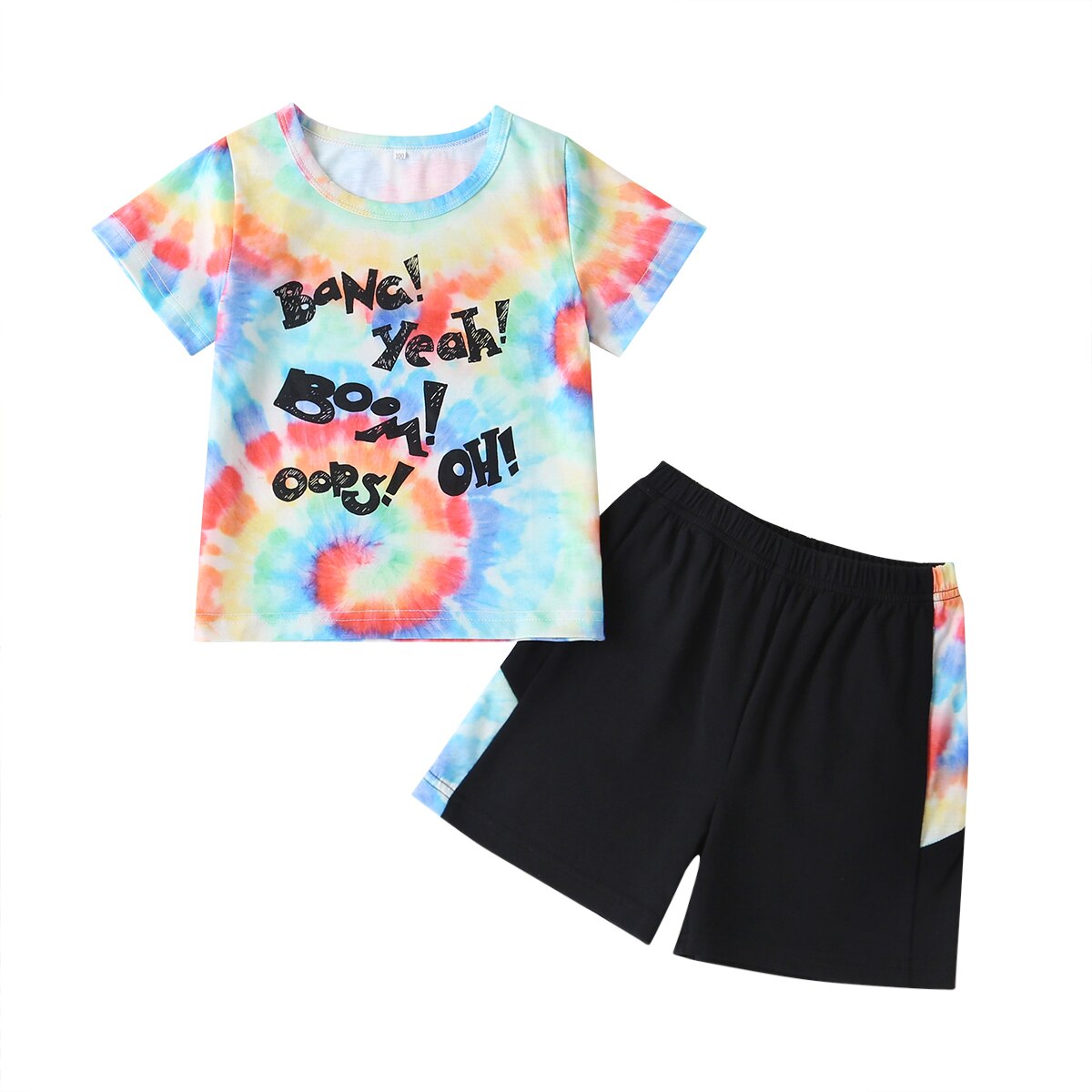 Kid Baby Girl Tie-Dye Print Shorts Set