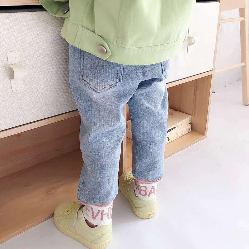Kid Baby Girl Loose Comfortable Elastic Jeans Pants