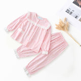 Kid Baby Girl Spring Autumn Girl Pink Sleepwear Pajamas