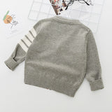Kids Baby Boy Striped Knitting Cardigan Sweater Coat