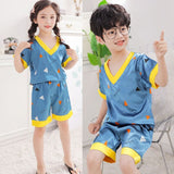 Kid Baby Girl Boy Shorts Cartoon Pajamas 2 Pcs