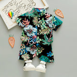 Kid Baby Boy Short Sleeve Casual Print Set 2 Pcs