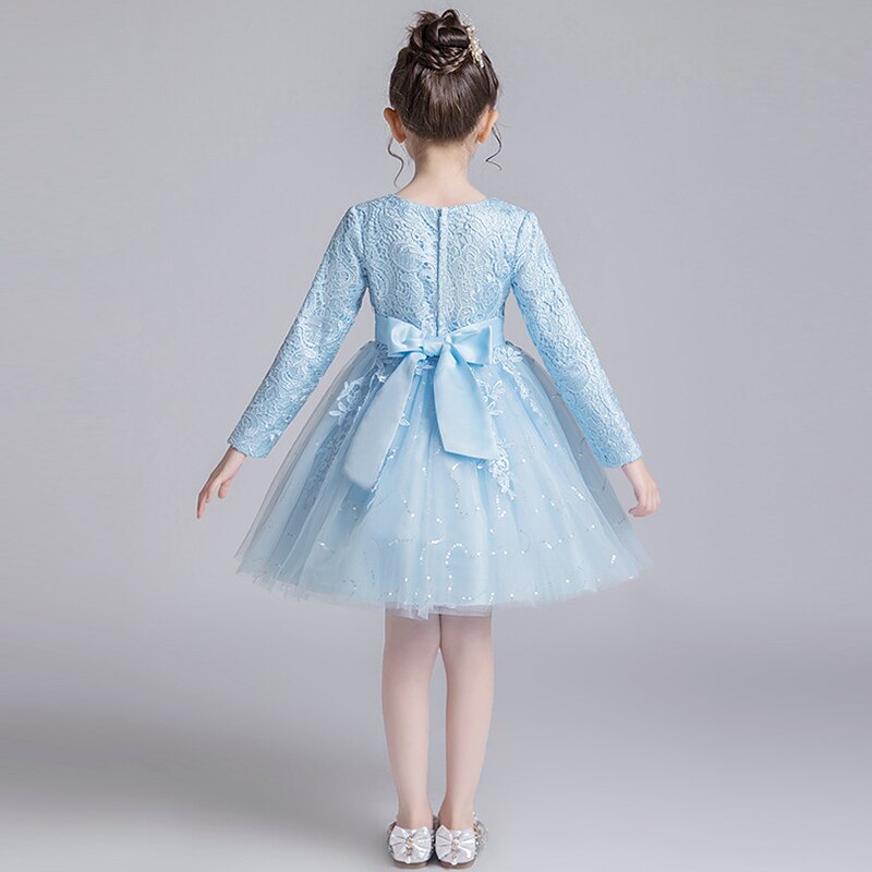 Kid Girl Lace Princess Elegant Embroidery Birthday Dresses