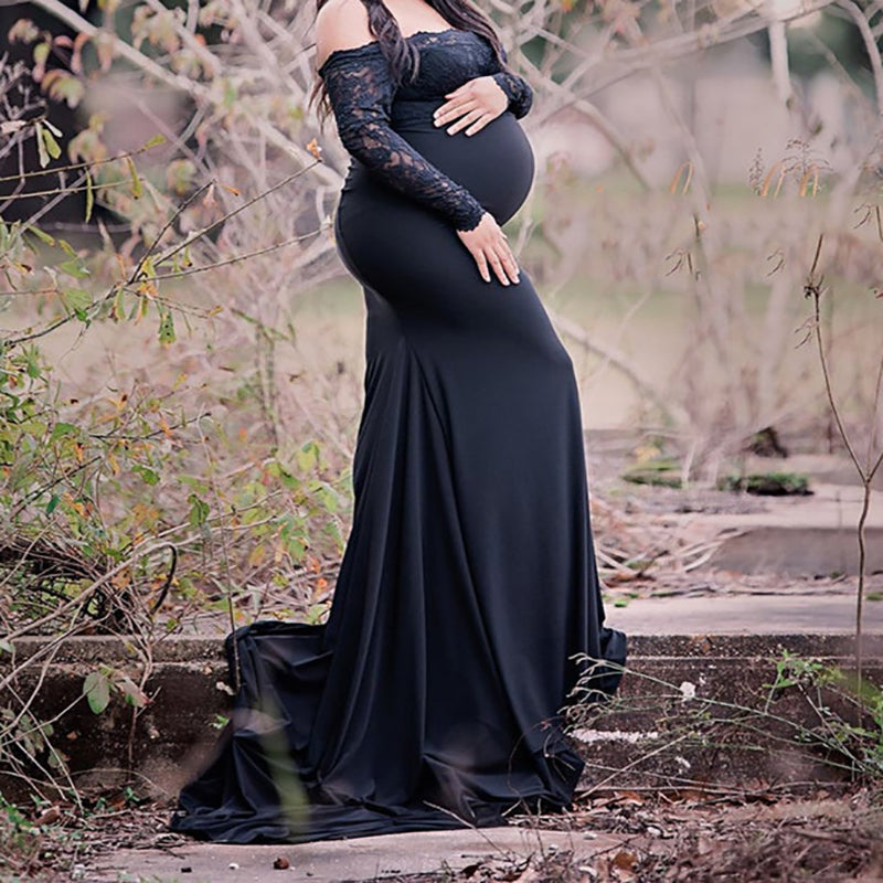 Maternity Chiffon Pregnancy Photography Props Maxi Gown Dresses