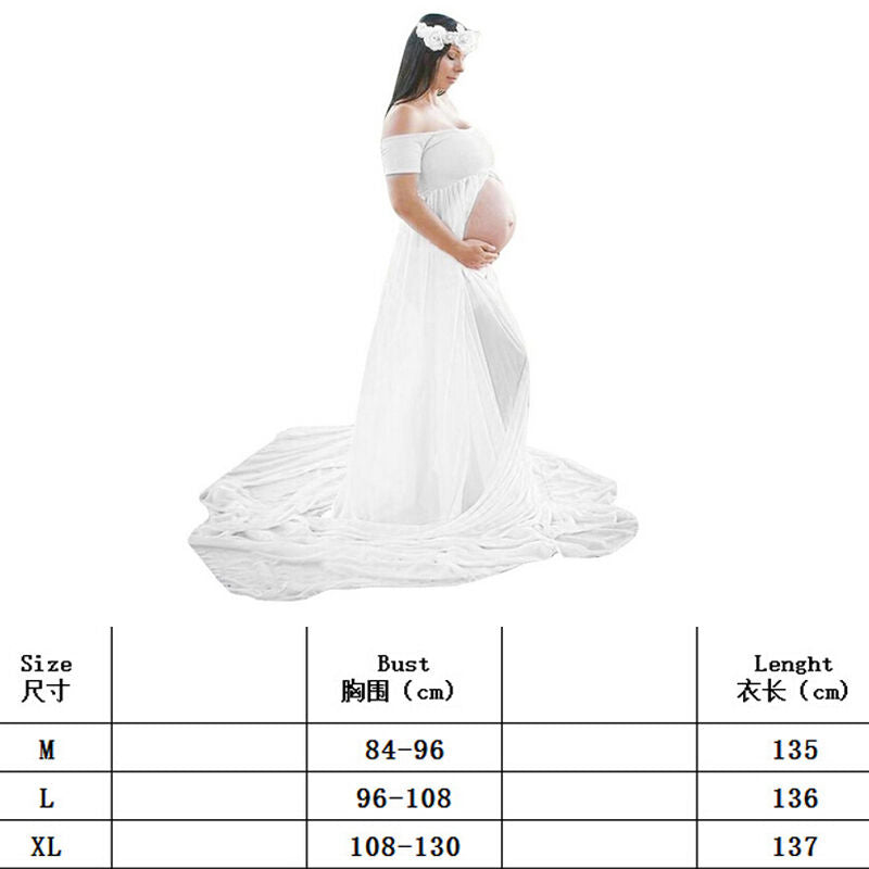 Maternity Photography Props Chiffon Pregnancy Maxi Gown Dresses