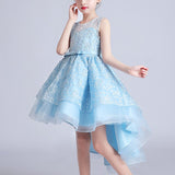 Kids Girls Evening Party Tail Elegant Princess Sleeveless Dress