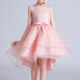 Kids Girls Evening Party Tail Elegant Princess Sleeveless Dress