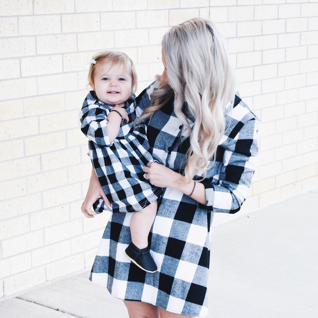 Family Matching Mother Daughter Striped Dresses