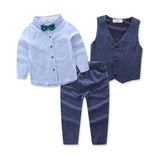 Kid Baby Boy Butterfly Bow-Tie Formal Suit Sets