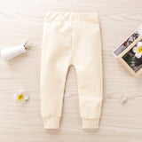 Kid Baby Girl Cotton Rainbow Print Long Comfortable Long Pants