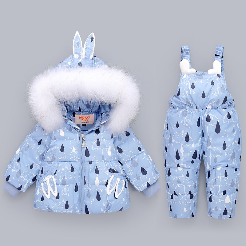 Winter Baby Boy Girl Snow Set Warm Snowsuits 2 Pcs Sets