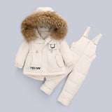Kid Baby Girl Boy Suit Down Thickened Warm Suit 2 Pcs Set