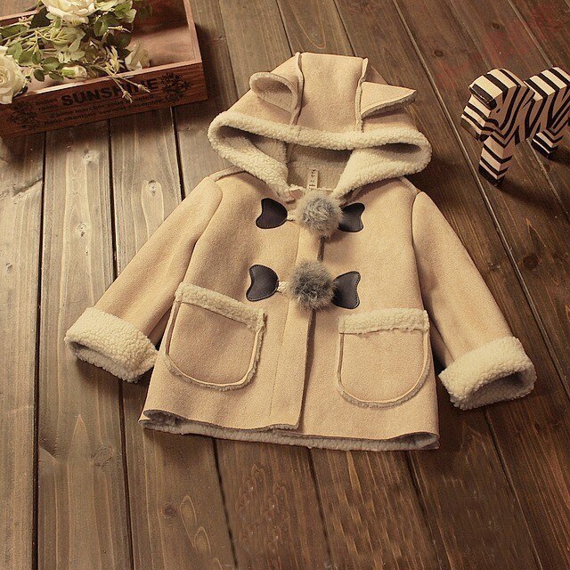 Baby Girl Hooded Thickness Autumn Winter Jacket Coats
